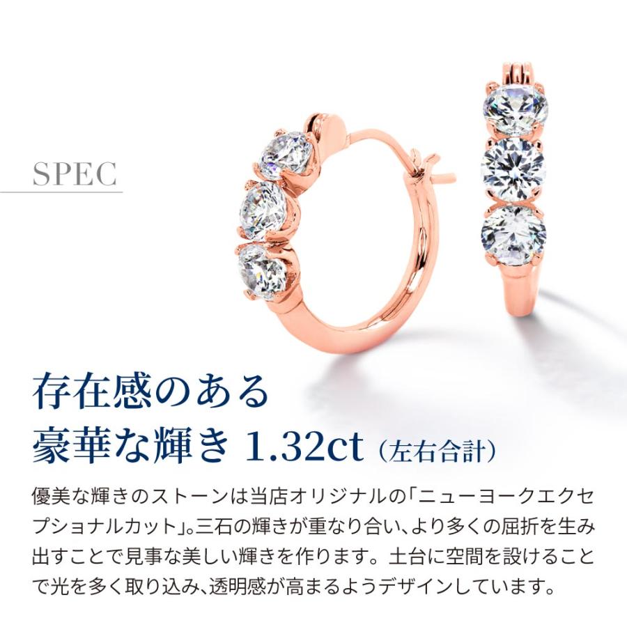 ニューヨークからの贈り物 ピアス レディース ダイヤモンド cz フープ