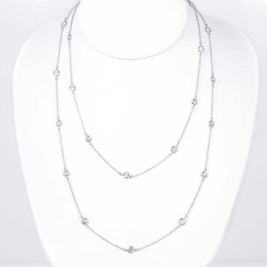 ネックレス レディース ロングネックレス ダイヤモンド Cz プラチナ 18金 加工 プレゼント 女性 ブランド P132 ニューヨークからの贈り物 通販 Yahoo ショッピング