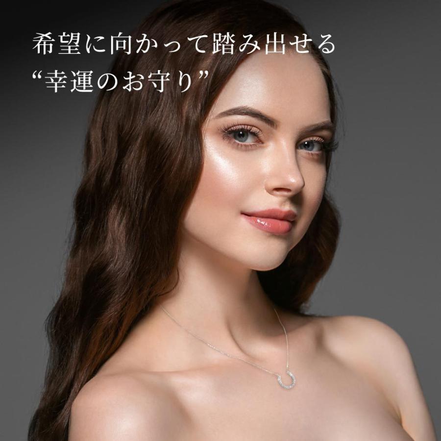 ネックレス レディース ダイヤモンドcz 10金 ゴールド ホースシュー 馬蹄 ブランド プレゼント 女性 10金 馬蹄