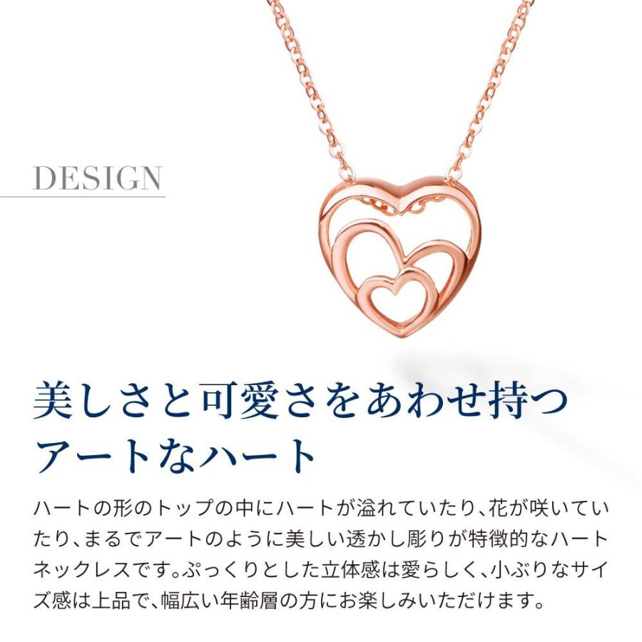 ニューヨークからの贈り物 ネックレス レディース ハート プラチナ K18 