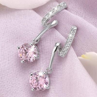 ネックレス ピアス レディース ピンクダイヤモンド cz プラチナ 加工 アレルギー対応 お求めやすい2点セット｜fromny｜06