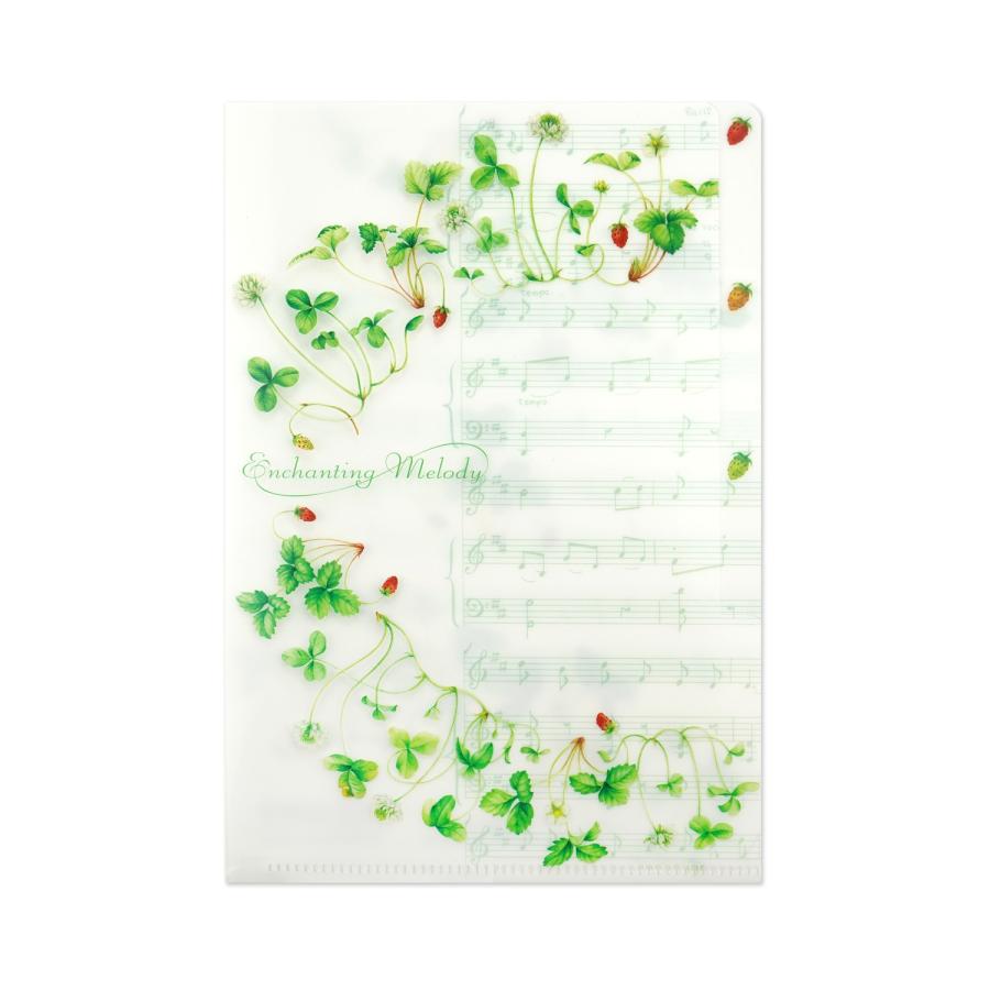 B6クリアフォルダ　ミュージックイチゴ｜cf-147 | 