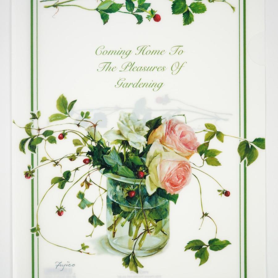 Ａ４クリアフォルダ　Ｆｕｊｉｃｏバラとヘビイチゴ｜cf-149 |  | 02