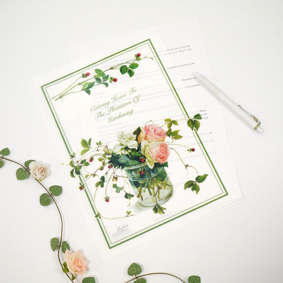 Ａ４クリアフォルダ　Ｆｕｊｉｃｏバラとヘビイチゴ｜cf-149 |  | 04