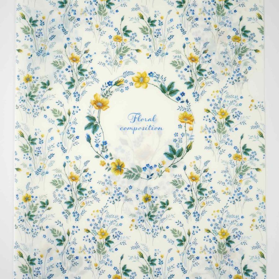 Ａ４クリアフォルダ　青と黄の小花｜cf-151 |  | 02