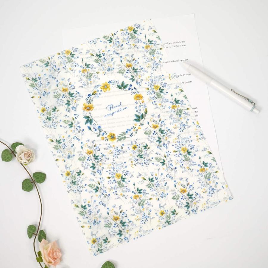 Ａ４クリアフォルダ　青と黄の小花｜cf-151 |  | 04