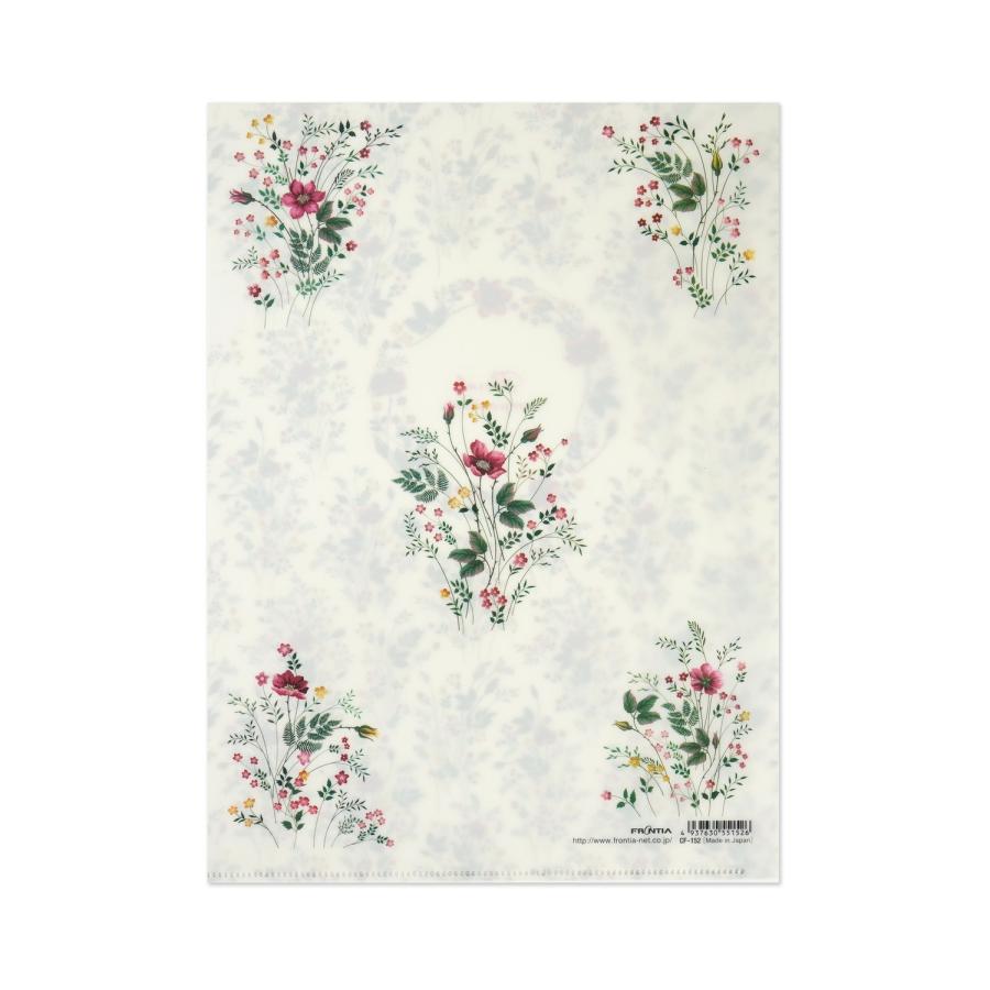 Ａ４クリアフォルダ　赤と黄の小花｜cf-152 |  | 01