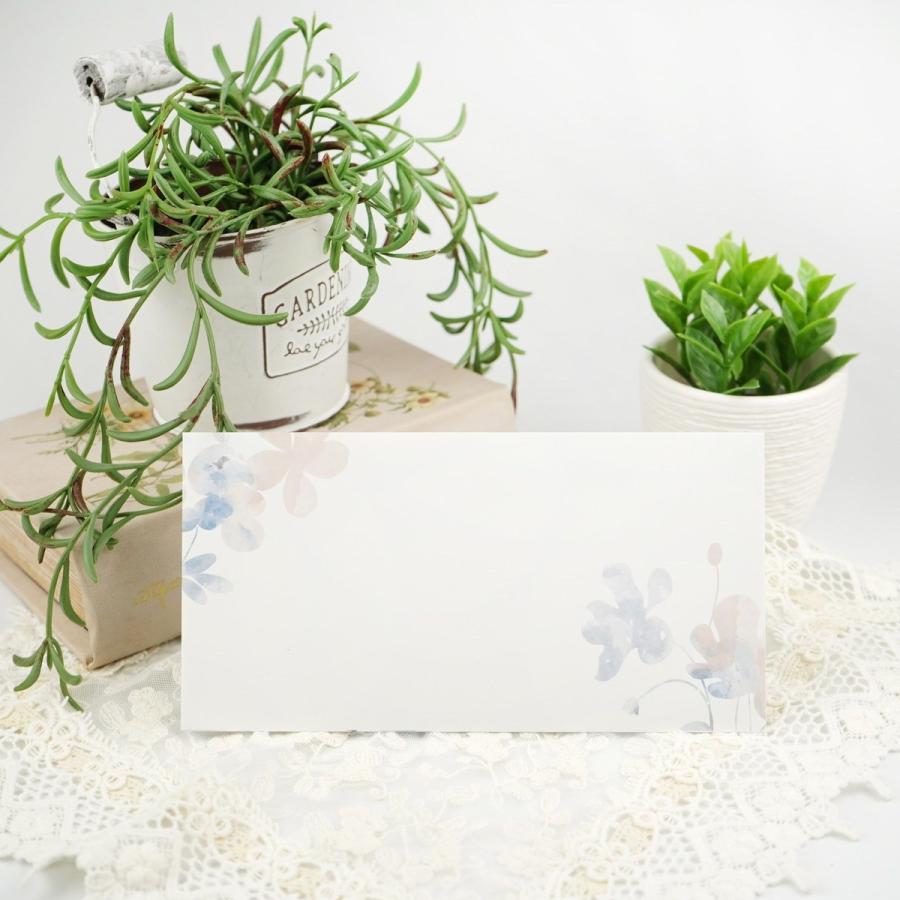 封筒　淡い色の花あわせ｜ev-626　定形 定型 郵便 枠なし 6枚入り おしゃれ シンプル かわいい 記念日 招待状 案内状 お礼 季節 夏 |  | 07