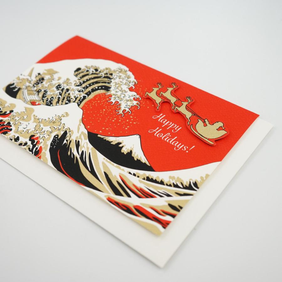 立体和風クリスマスカード 波と富士山|jxcd-131 : フロンティア 立体和風クリスマスカード 波と富士山|jxcd-131 : フロンティア