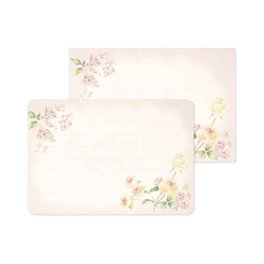 ミニレターセット おしゃれ ピンクイエローローズ 冬バーゲン 特別送料無料