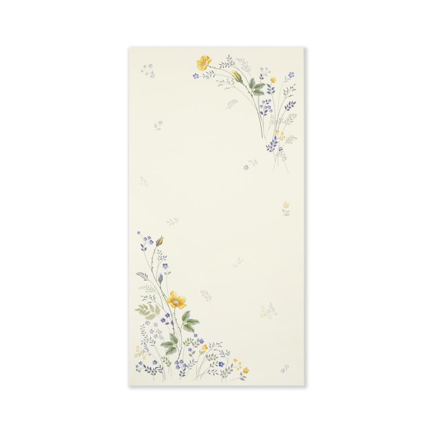 のし封筒一筆箋セット 多目的 青と黄の花｜nsf-078 金封 簡易