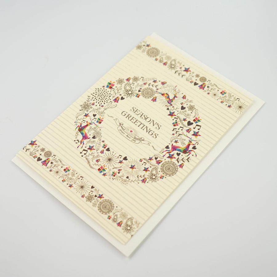 クラシッククリスマスカード クリスマスリース｜xcd-244