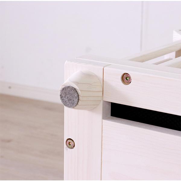 ドイツ社製自然塗料の安心・安全ペットベッド Mサイズ 環境に優しいエコ塗装仕上げ 北欧パイン材 クッション付 名入れ レーザー刻印 