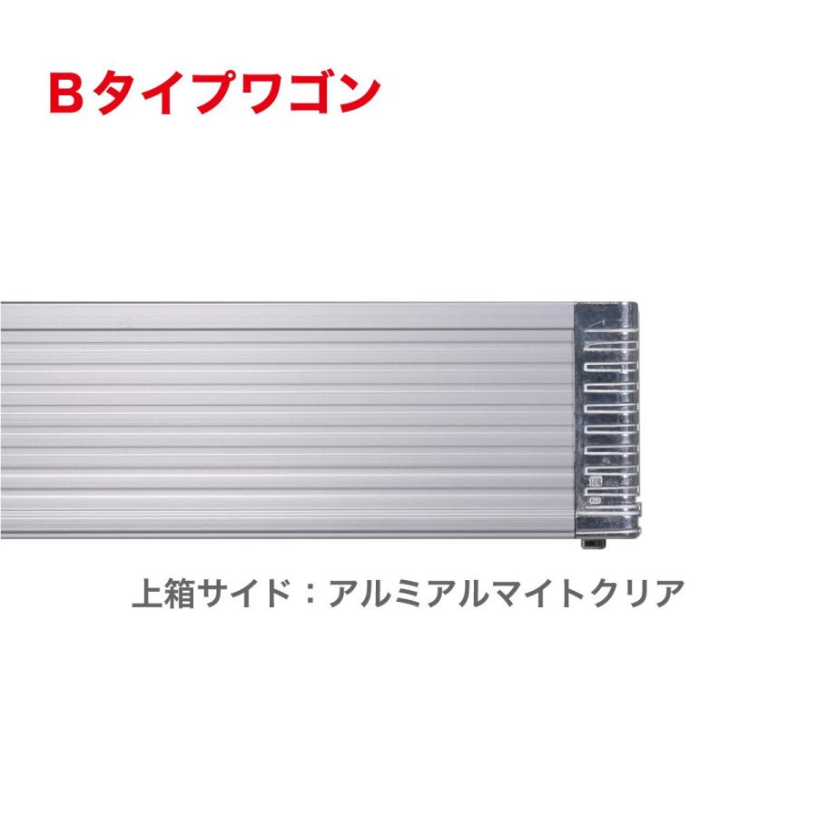販売台 陳列ワゴン 平台 SF212 Bタイプワゴン（上箱サイド：アルミ