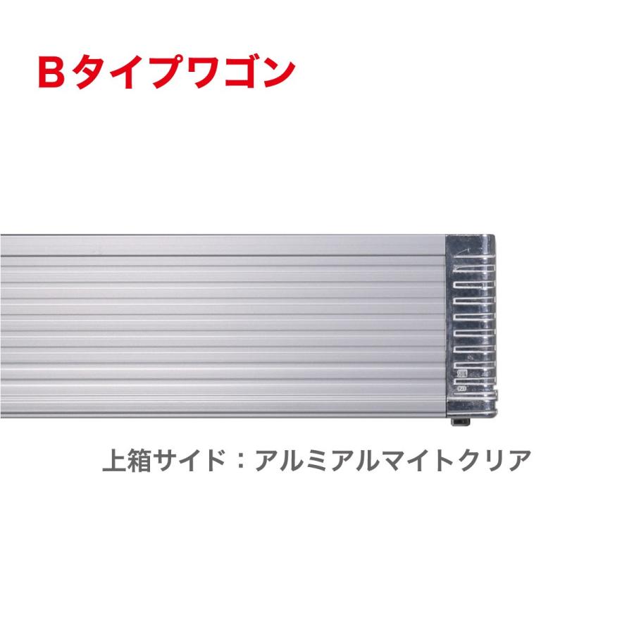 販売台 陳列ワゴン 平台 SF215 Bタイプワゴン（上箱サイド：アルミクリア） W:1500mm（5尺） 催事・セール・特売用ワゴン 送料無料｜frontier-win｜03