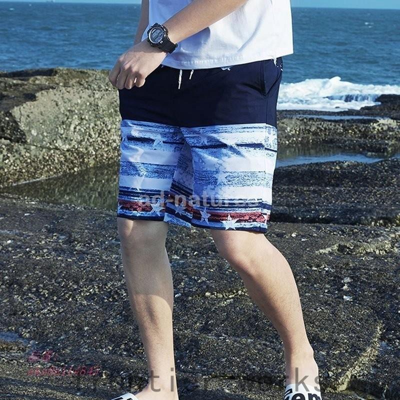水着 メンズ ビーチパンツ ファッション ポケット付き 海パン ショートパンツ 4色 水陸両用 海水人気 速乾 商舗
