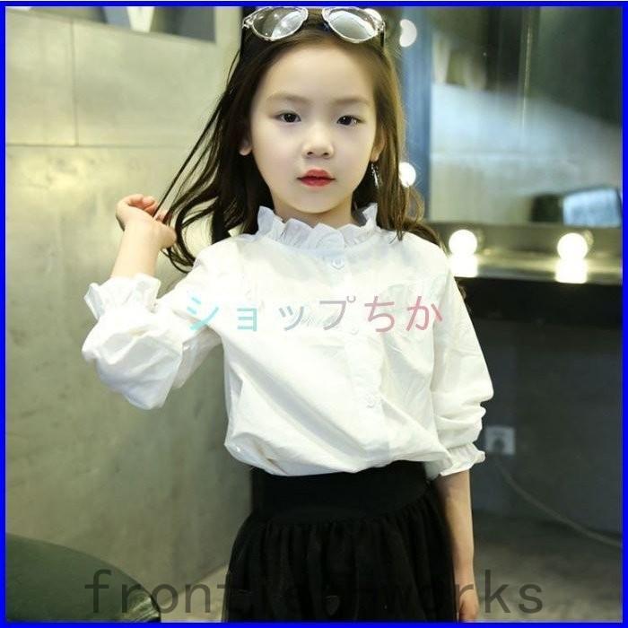 長袖ブラウス 女の子 シャツ 入学式 子供服 キッズ フォーマル 女の子 子供 白 合唱 発表会 白シャツ 春服 ブラウス Fro63 Frontier Works 通販 Yahoo ショッピング