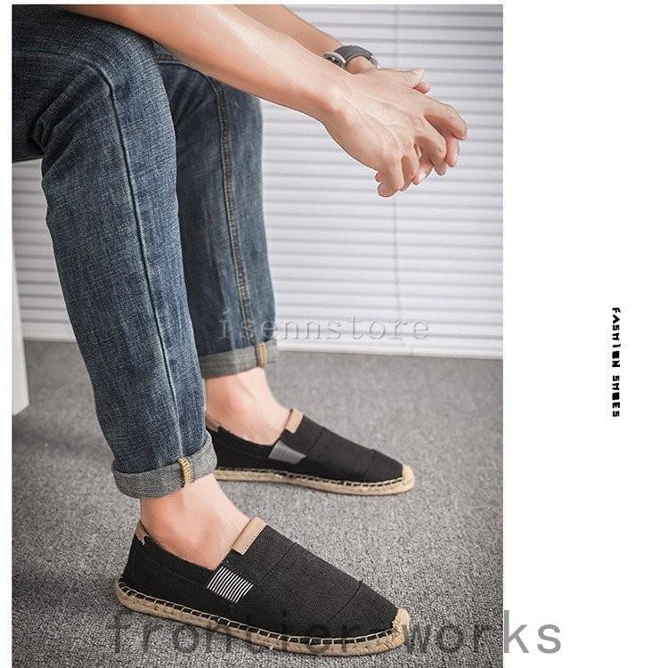 若者の大愛商品 シューズ スリッポン メンズ エスパドリーユ スニーカー 夏 エスパドリーユ メンズ スリッポン 帆布 エスパ ジュート 麻 ぺたんこ フラットシューズ 大きいサイズ ローカット 通気 カジュアル 紳士靴 Www Threeriversofs Com