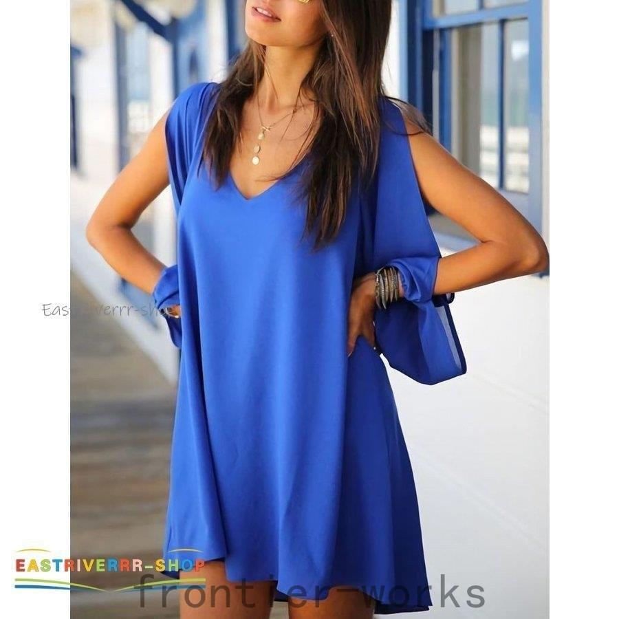 超特価sale開催 チュニックワンピース スリットスリーブ レディース ワンピース ワンピ 長袖 スリット袖 Vネック 無地 シフォン Aライン チュニック テールカット Praxisfrauendorf De