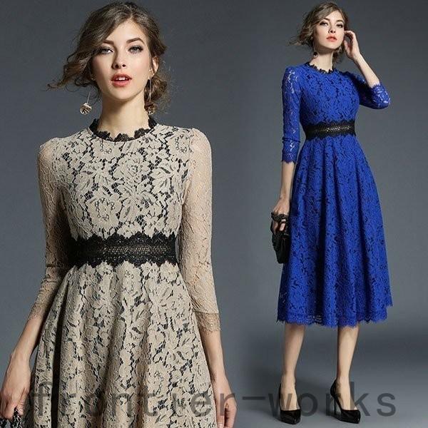 パーティードレス 大きいサイズ ロング丈 結婚式 40代 袖あり 七分袖 フォーマルドレス レースワンピース お呼ばれ 二次会 披露宴 謝恩会 上品 おしゃれ 大人 Oc6o1kgycj ドレス ブライダル Phoenix Ge