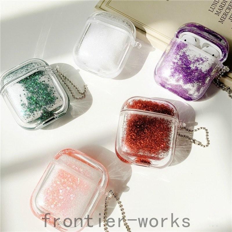 Airpods Airpods２ エアポッズ グリッター 液体 キラキラ ラメ カラビナ付き カバー ケース 装着 イヤホン Apple ワイヤレスイヤホン おしゃれ かわいい Fro68 Frontier Works 通販 Yahoo ショッピング