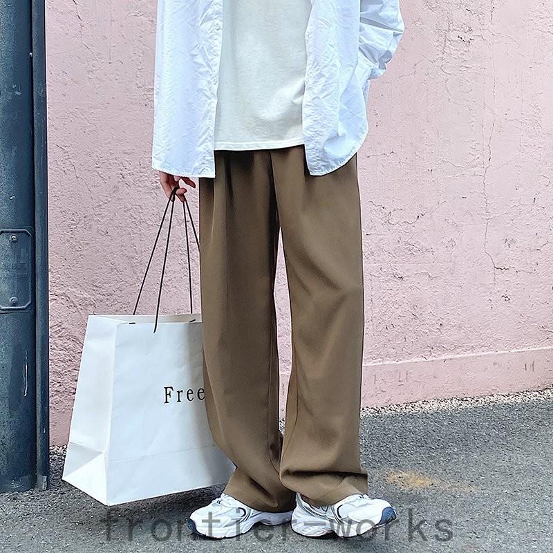 ワイドパンツ メンズ ロングパンツ スラックス ストレッチ タックワイドスラックスパンツ春夏 イージーパンツ Fro68 Frontier Works 通販 Yahoo ショッピング