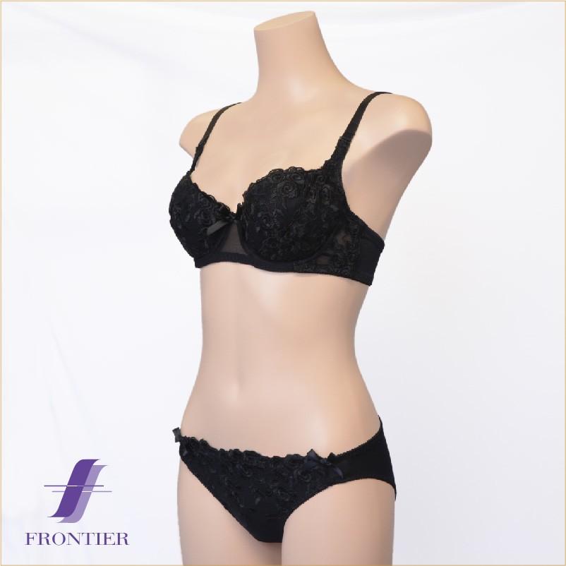 ロリアンミル Rolian Mille ボリュームアップ ショーツ ブラジャーセット ブラック 黒 32 171bk 11 フロンティア 通販 Yahoo ショッピング
