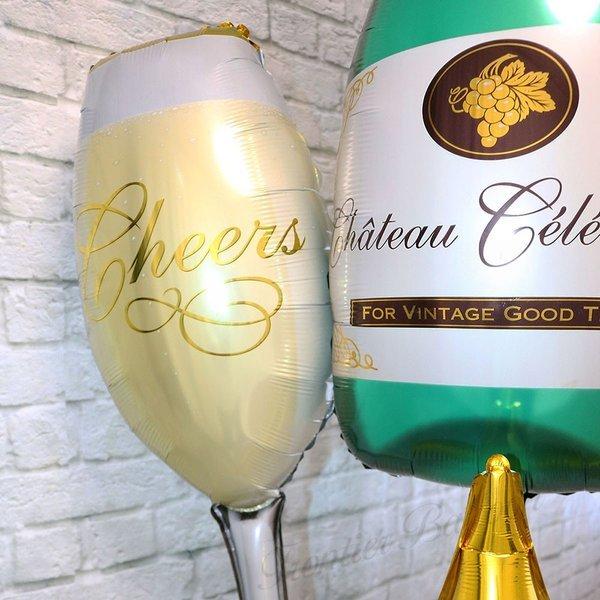 シャンパンボトル バルーン 全2色 開店祝い 風船 ビッグ 結婚式 披露宴 二次会 誕生日 乾杯 お祝い 出産 記念撮影 ウエディング ぺたんこ配送 フロンティアジャパン 通販 Yahoo ショッピング