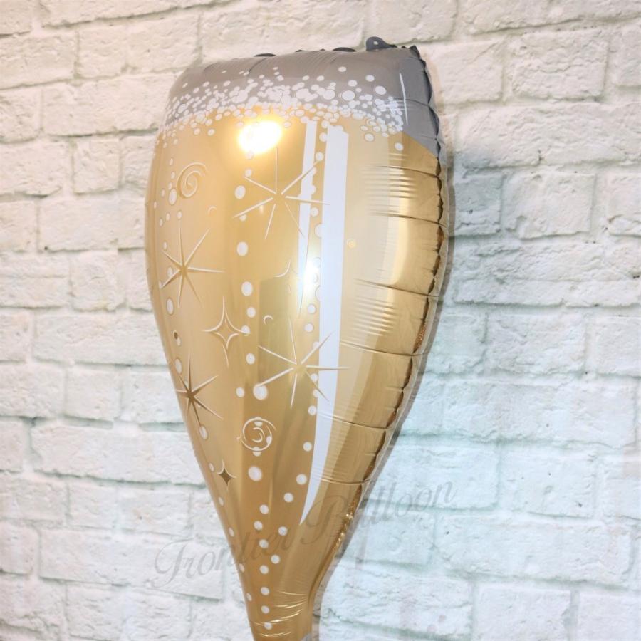 開店祝い 風船 シャンパングラス バルーン 特大 ビッグ 結婚式 披露宴 誕生日 乾杯 お祝い 出産 記念撮影 ウエディング ブライダル ぺたんこ配送 フロンティアジャパン 通販 Yahoo ショッピング