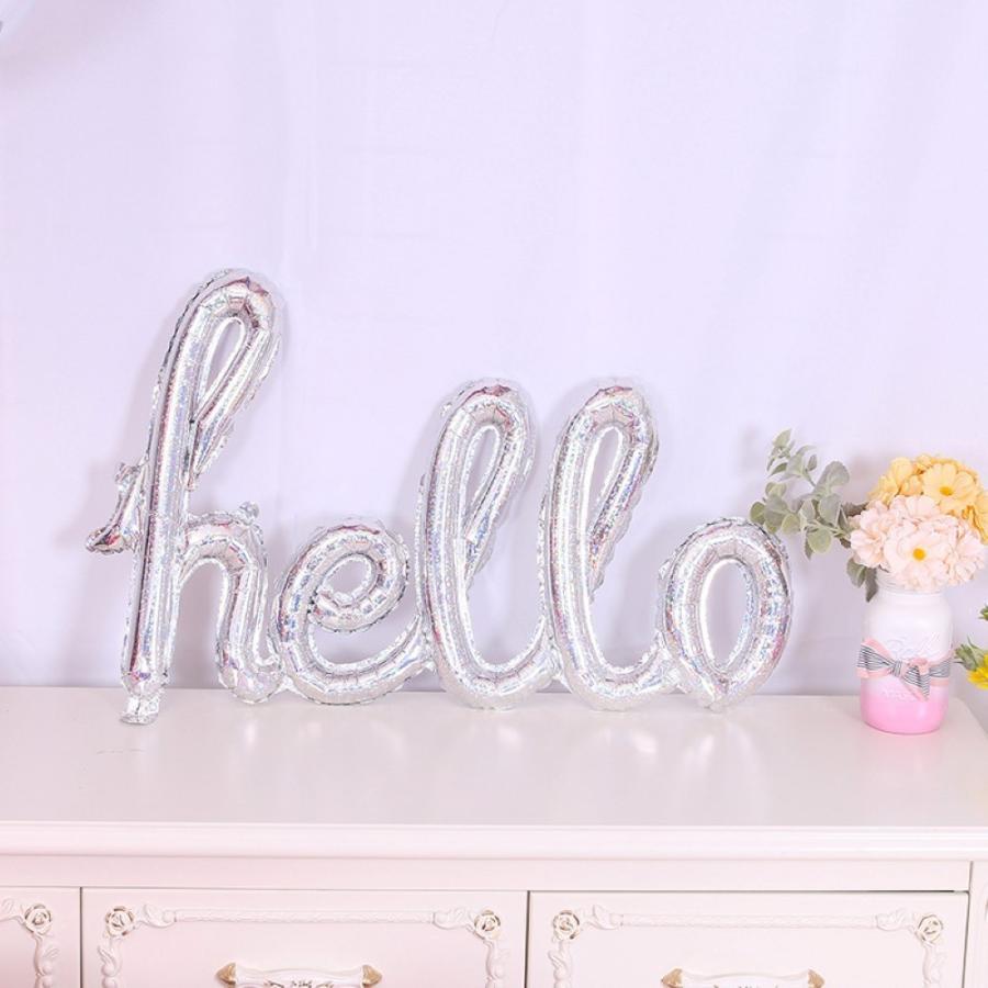 Outlet Sale Hello 文字風船 飾り付け バルーン 全2色 おしゃれ 風船 部屋 誕生日 お祝い パーティ デコレーション 撮影 記念日 ぺたんこ配送 Bemaxarena Me