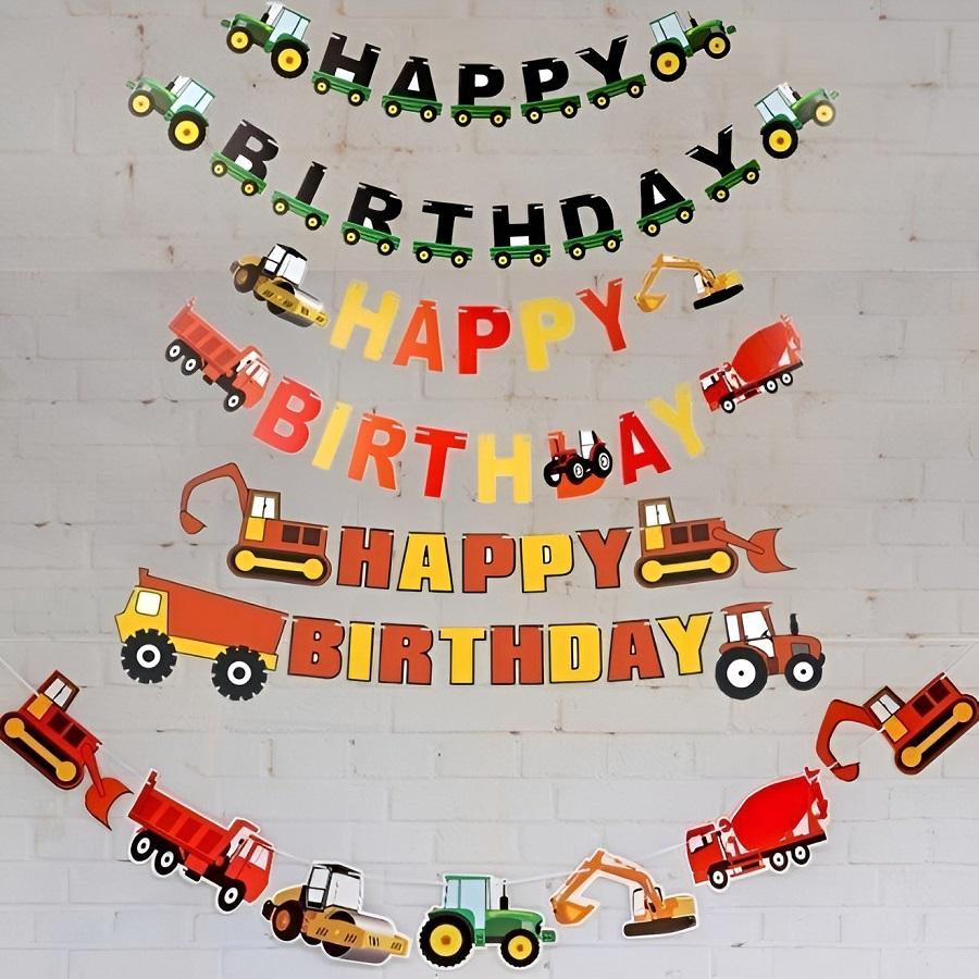 お誕生日ガーランド はたらくクルマ 誕生日 お祝い 飾り付け 全4種