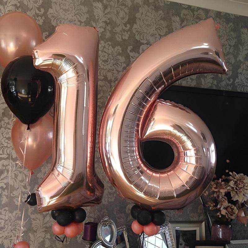 数字 バルーン Lサイズ 90cm 誕生日 ピンクゴールド ナンバー 数字 バルーン Lサイズ 90cm 誕生日 ピンクゴールド ナンバー