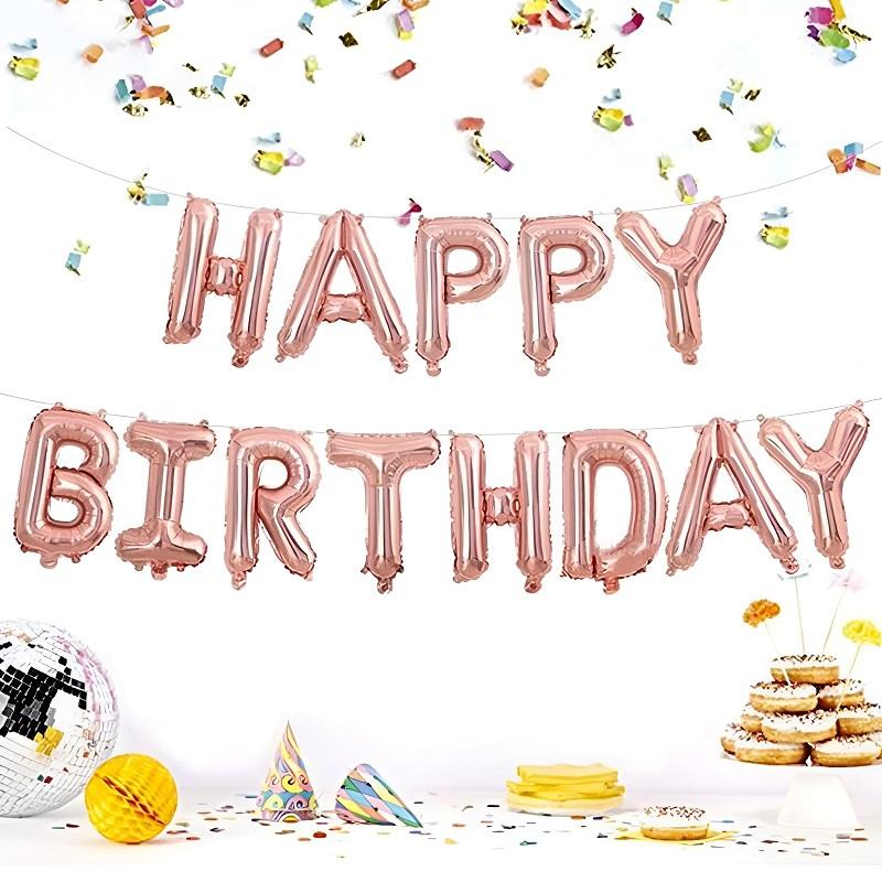 お誕生日アルミバルーン ガーランド 文字 誕生日 お祝い 風船 お誕生日アルミバルーン ガーランド 文字 誕生日 お祝い 風船
