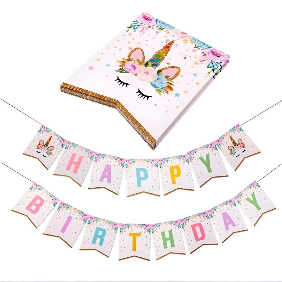 ユニコーン お誕生日ガーランド ハッピーバースデー 誕生日 飾り