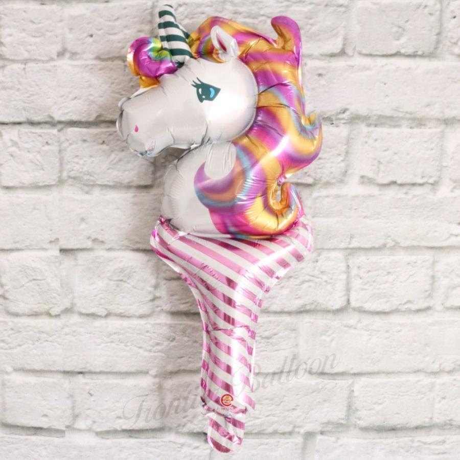 ユニコーン 手持ち 全2色 グッズ スティック バルーン 風船 誕生日 お祝い 子供 ベビー 可愛い雑貨 原宿 小さいサイズ ぺたんこ配送 フロンティアジャパン 通販 Yahoo ショッピング