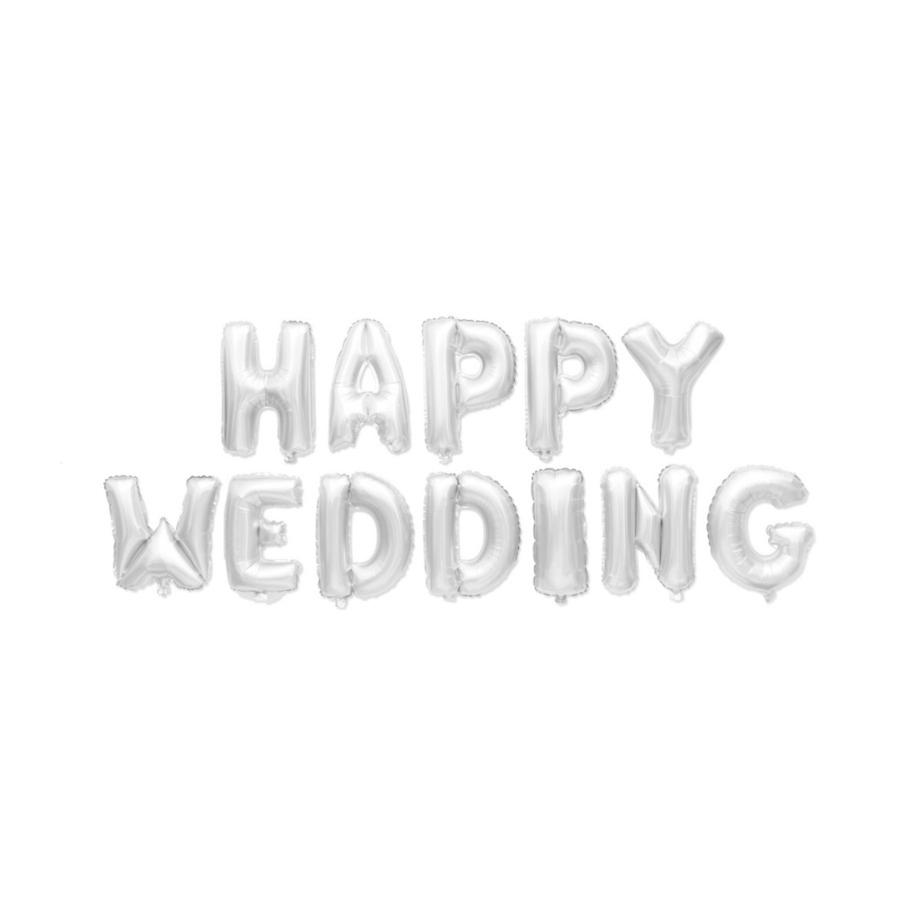 結婚式 風船 ハッピーウェディング 文字 全2色 バルーン 12文字セット 結婚式 二次会 披露宴 ゴールド シルバー フォトジェニック ぺたんこ配送 フロンティアジャパン 通販 Yahoo ショッピング