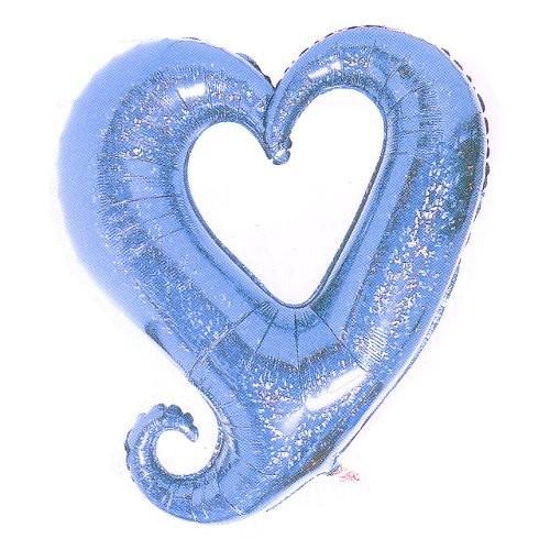 ブルー ラメ ハート 風船 オープンハート バルーン アニバーサリー ウエディング 誕生日 結婚式 二次会 前撮り パーティ プロポーズ ぺたんこ Bltk フロンティアバルーン 通販 Yahoo ショッピング