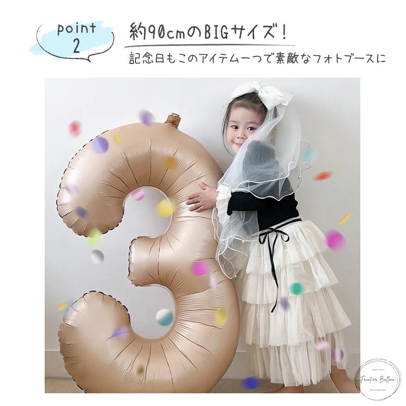 数字 バルーン 90cm ナンバーバルーン 大きい 飾り 飾り付け 誕生日