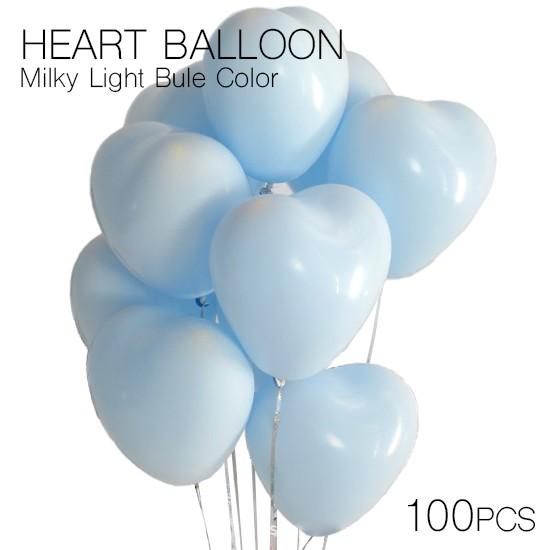 豪華オプション付 ゴム風船 ハート バルーン デコレーション 風船 パステル ライトブルー 単色 100個セット 誕生日 飾り付け おしゃれ ぺたんこ配送 Fta248 フロンティアジャパン 通販 Yahoo ショッピング