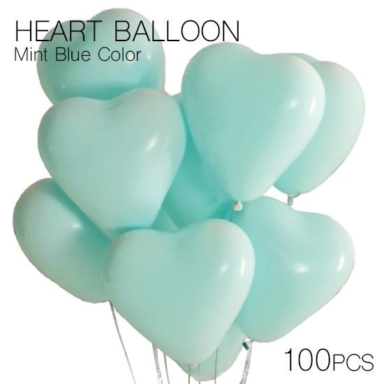 ハート バルーン 誕生日 風船 ミントブルー 単色 100個セット ゴム風船 豪華オプション付 デコレーション 結婚式 飾り付け おしゃれ ぺたんこ配送 Fta249 フロンティアジャパン 通販 Yahoo ショッピング