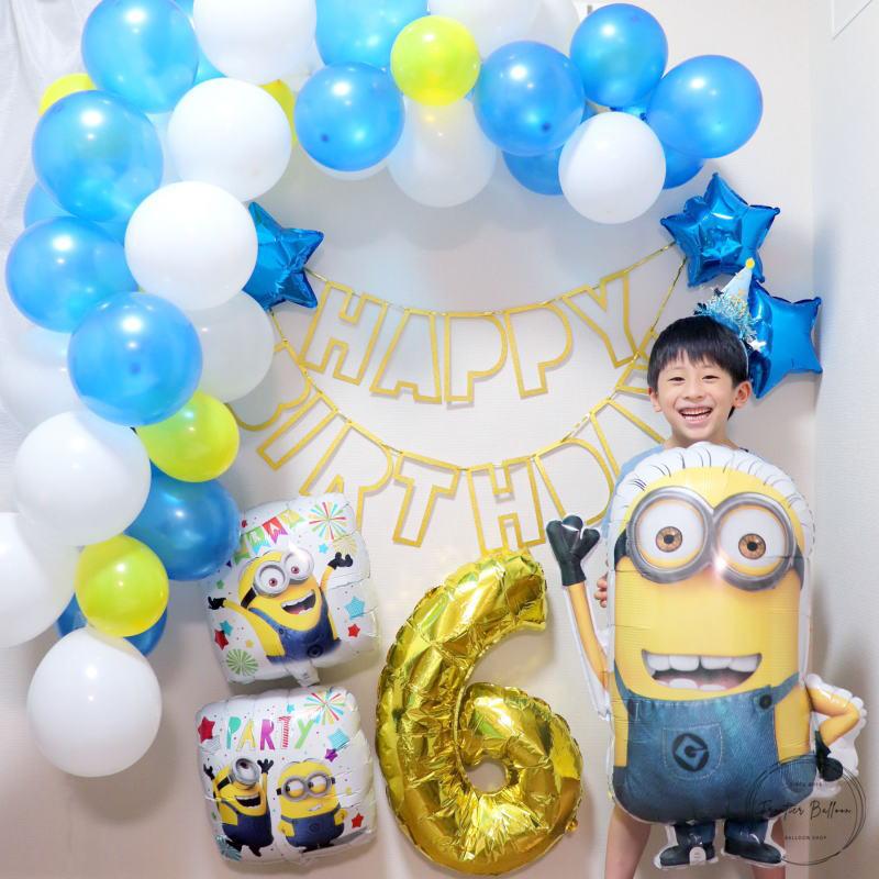 ミニオン特大バルーン10枚セットお売りいたします。 メール便対応) ミニオンズ ゴム風船 バルーン 5個セット 23cm 丸型