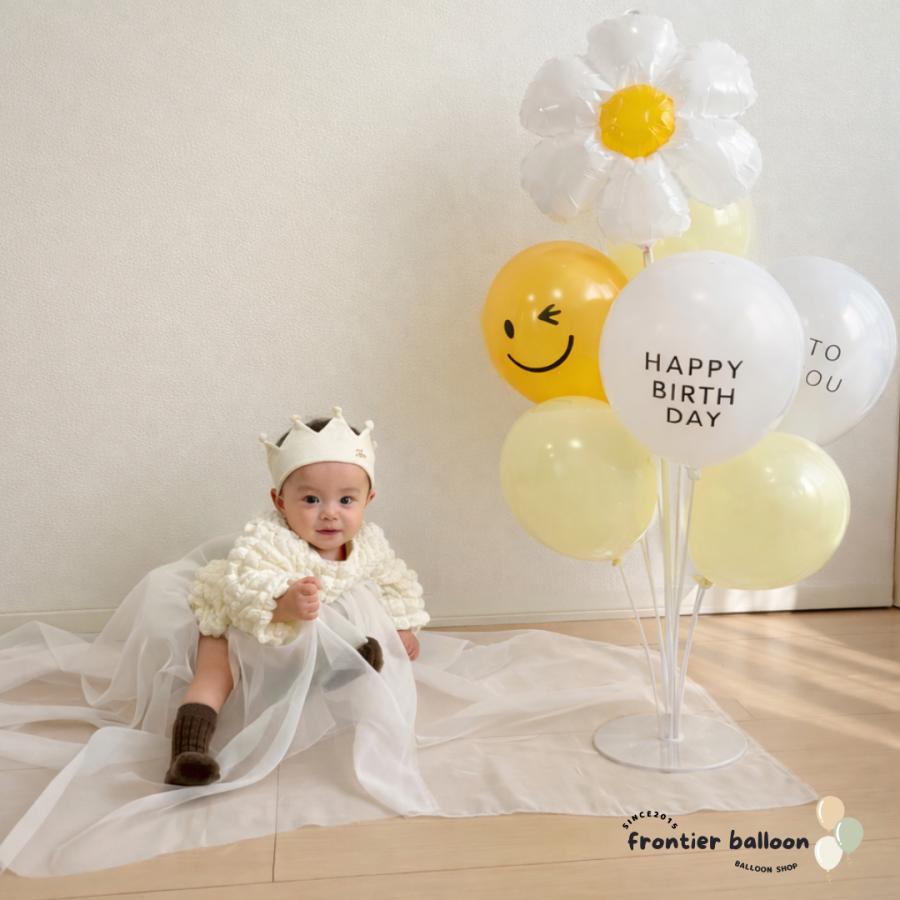 誕生日 飾り付け フラワーバルーン セット スタンド付き お花 風船