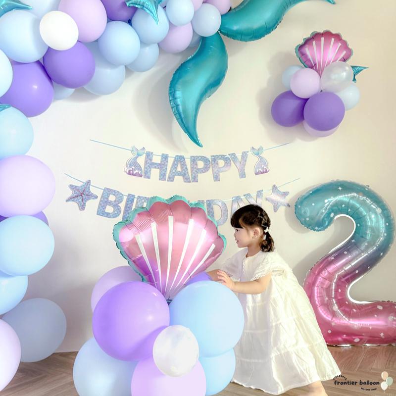 誕生日 飾り付け マーメイド クリア プリンセス 女の子 バルーン