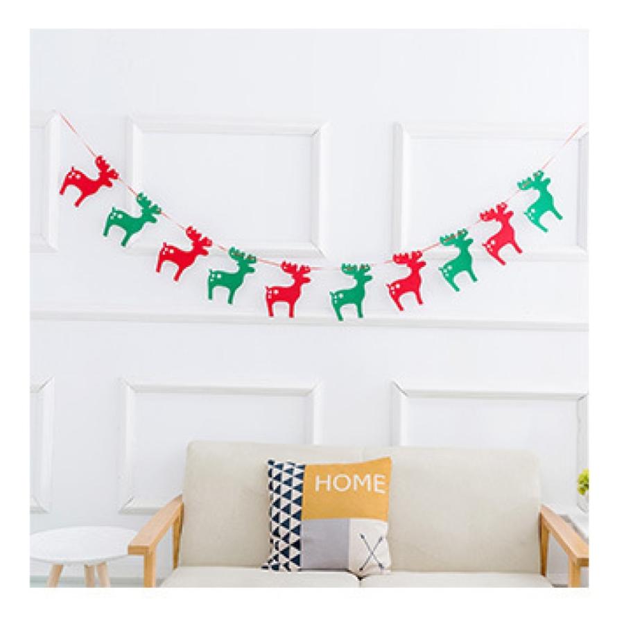 クリスマス トナカイ ガーランド 飾り クリスマス雑貨 おしゃれ ガーランド赤 緑 フラッグ パーティー Merrychristms ぺたんこ配送 Gr112 フロンティアジャパン 通販 Yahoo ショッピング