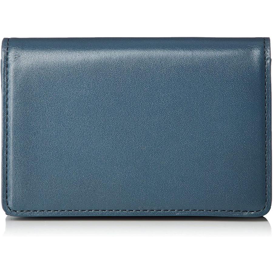 公式店舗 マーガレット ハウエル アイデア 名刺入れ ピルモント 牛革 ロゴ入りカードポケット Mhlw0am1 専用box入り ブルー 美しい Tellosystems Com