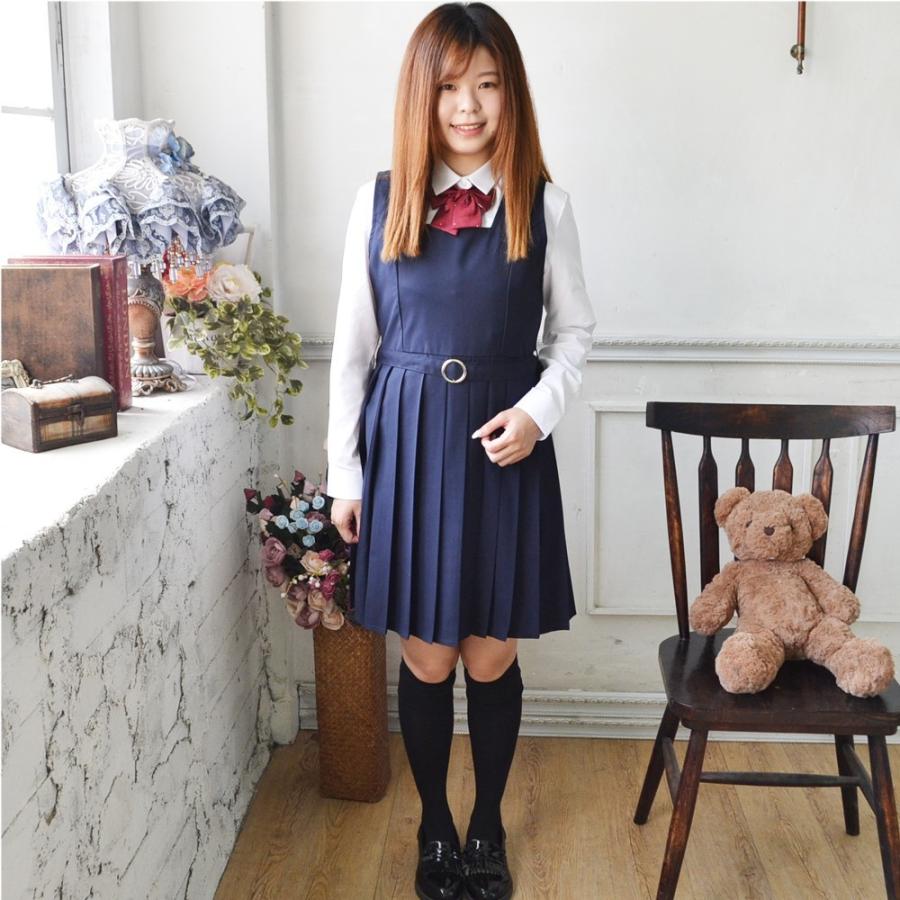 ワンピース 正統派 制服 女子高生 通学 学生 中学 ネイビー 紺 夏服