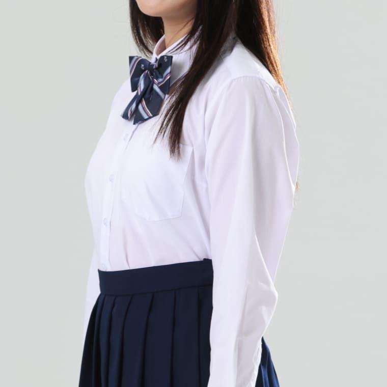 スクールシャツ 女子 長袖 ノーアイロン 制服 カッターシャツ 形態安定 速乾 シャツ レディース ワイシャツ ブラウス 小学生 高校生 中学生 子供 女の子 |  | 05