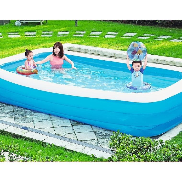 プール 大型 2m ビニールプール ファミリープール 家庭用プール ベランダ 水あそび 水遊び キッズプール レジャープール 子ども用プール ...