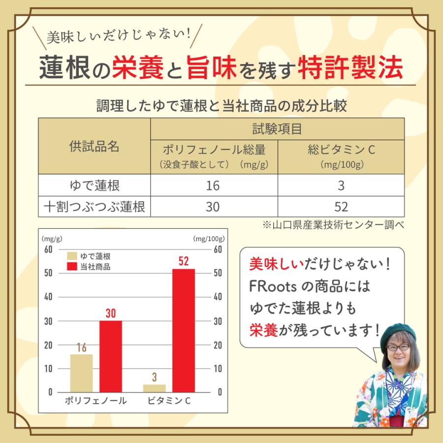 【送料無料】十割つぶつぶ蓮根 お徳用大袋65g入り レンコンパウダーよりも香ばしい味と香り！ 花粉症対策・免疫力UPにも |  | 04