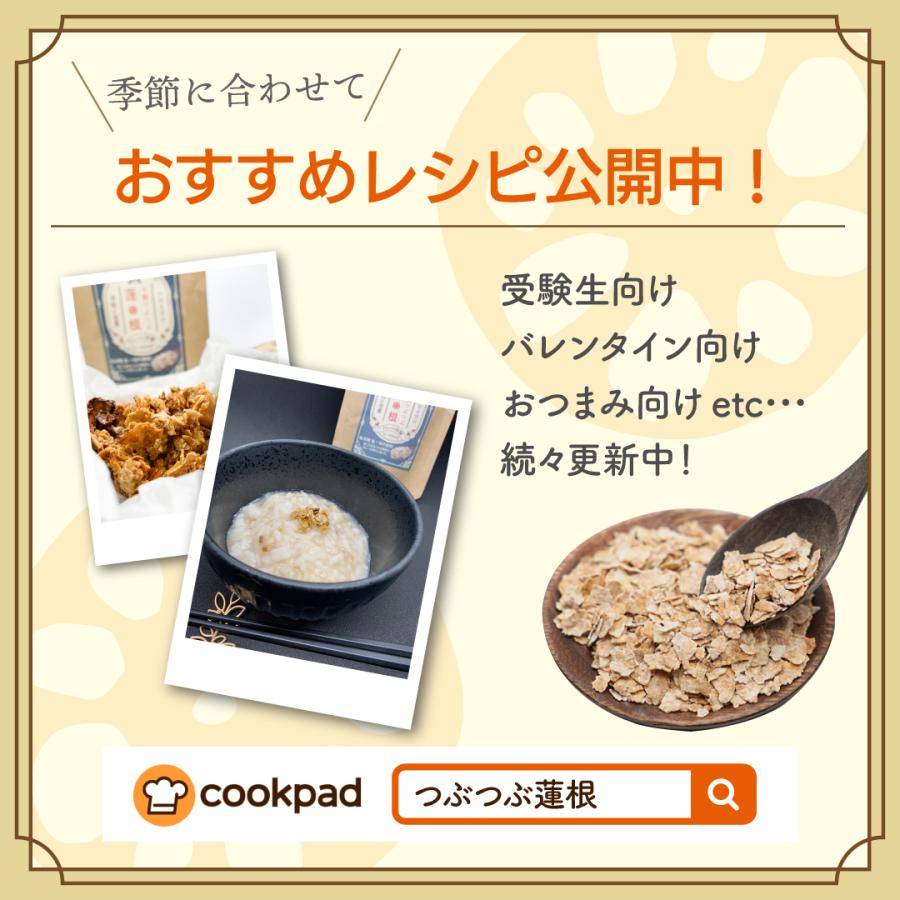 【送料無料】十割つぶつぶ蓮根 お徳用大袋65g入り レンコンパウダーよりも香ばしい味と香り！ 花粉症対策・免疫力UPにも |  | 09